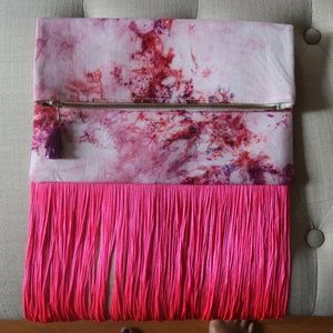SOLD DDSLL Girls Pink Tie Dye Clutch with Fringe